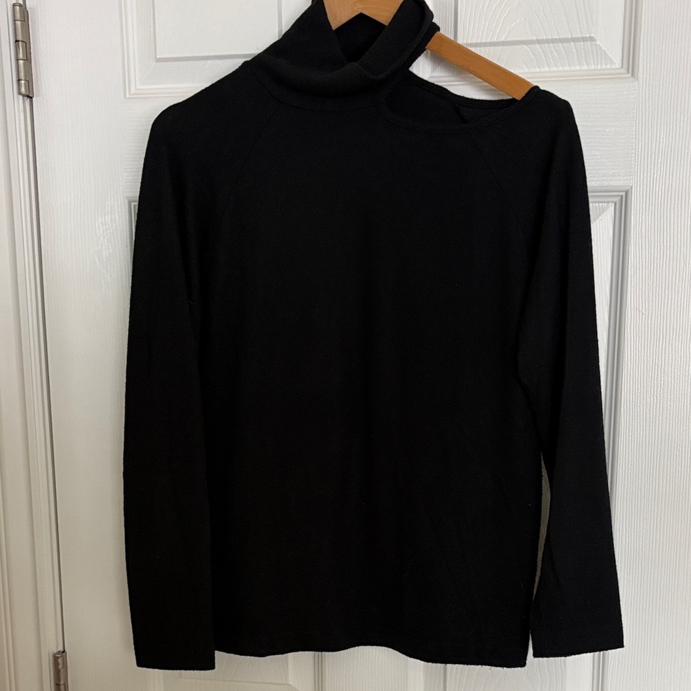 Renee C. Classic Black Turtleneck Sweater